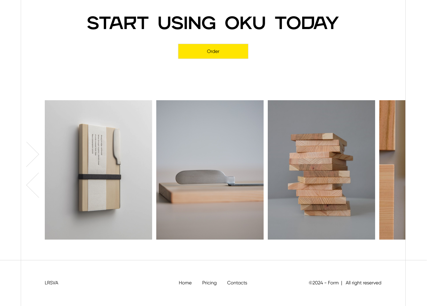 A screenshot that reads: Start using Oku today. 